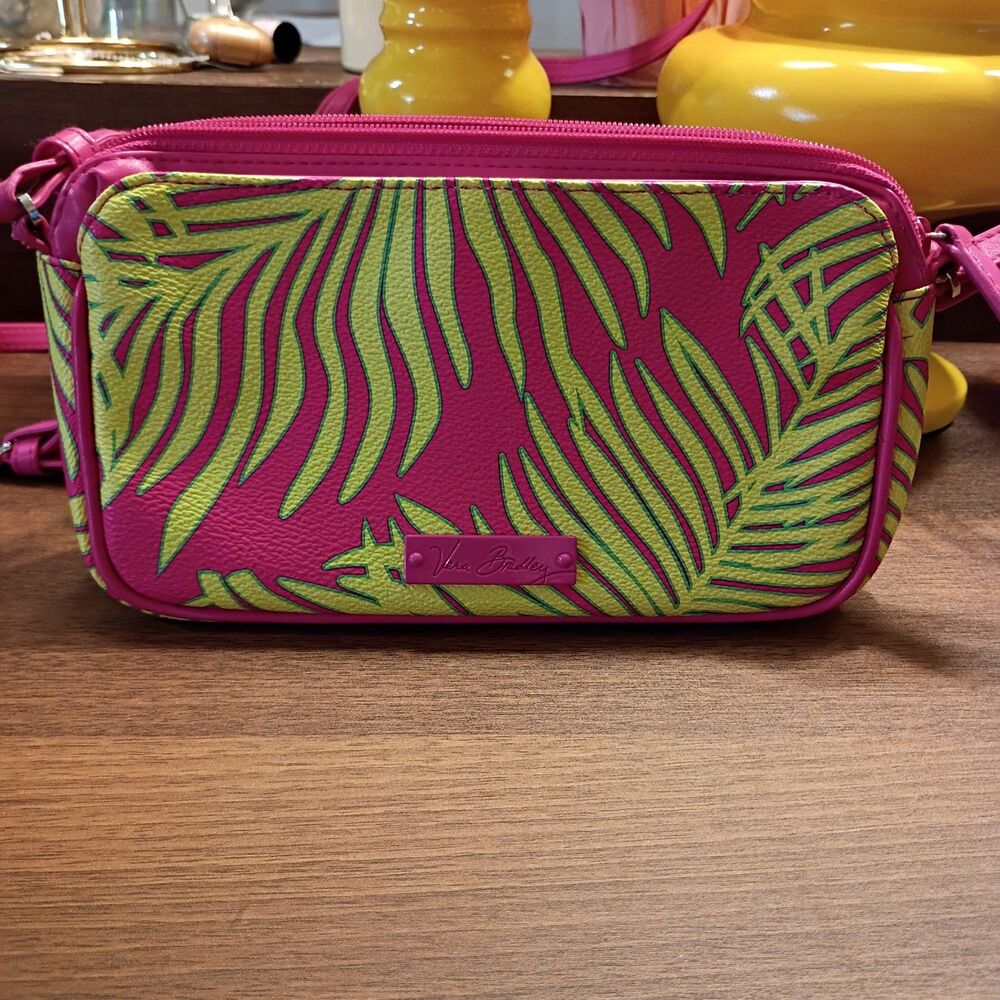 Vera Bradley tropical paradise palm crossbody small